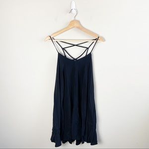 ASOS Petite Black Flowy and Strappy Dress